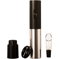 Set desfacator sticle de vin, tirbuson electric, taietor folie, aerator si turnator, 22.7 x 4.5 CM